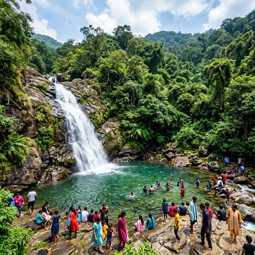 Siruvani Dam and Waterfall